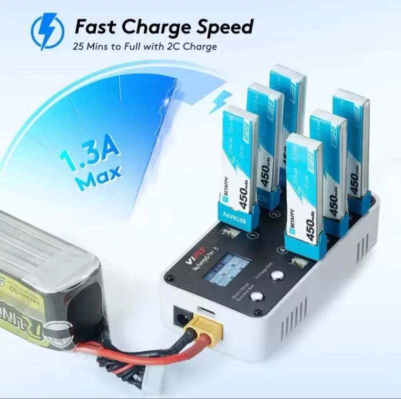 Vifly whoopstor 3 1s lipo lihv зарядка зарядний пристрій — фото 3