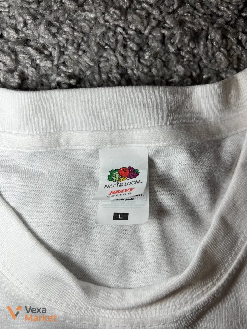 Вінтажна футболка Fruit of the Loom Heavy Cotton L біла з принтом South College — фото 5