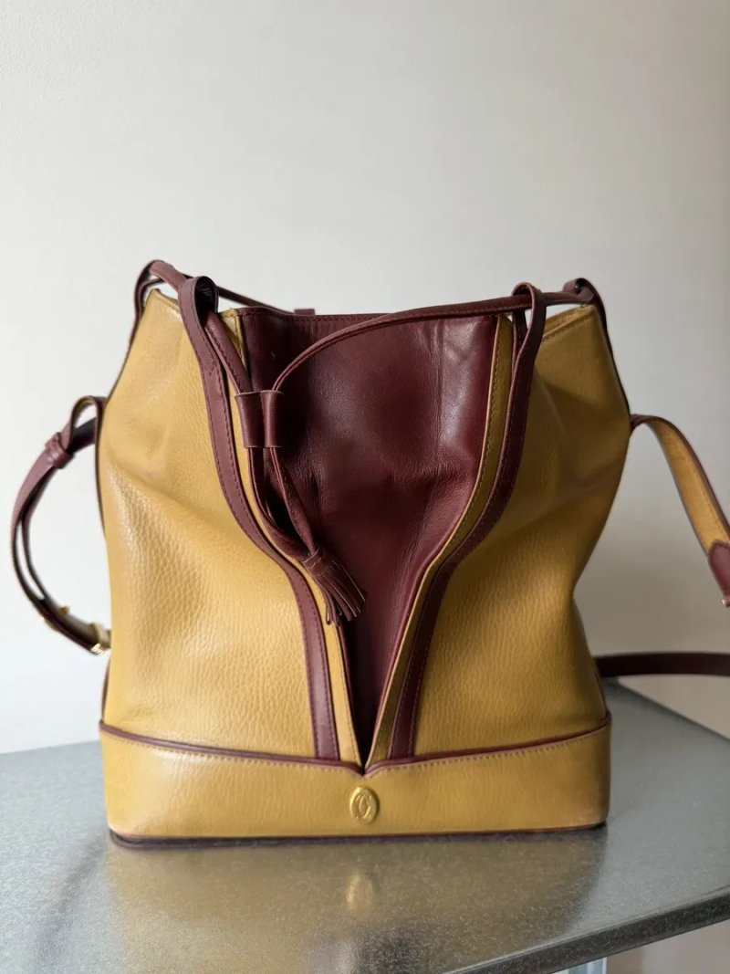 Вінтажна сумка Cartier, сумка-мішок, bucket bag — фото 3