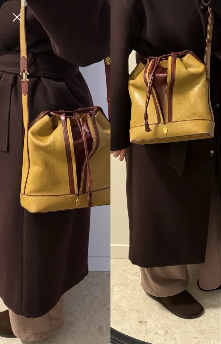 Вінтажна сумка Cartier, сумка-мішок, bucket bag — фото 8