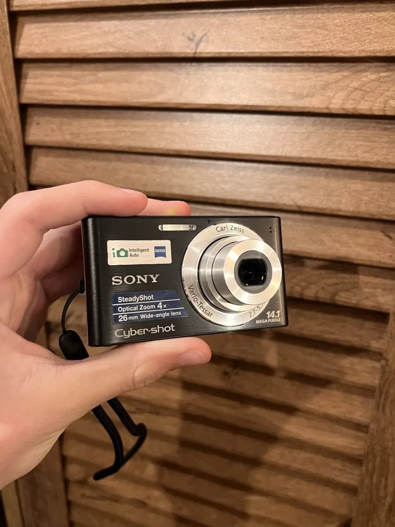 Вінтажний фотоапарат Sony Cyber-shot DSC-W320 Black CCD | Повний комплект | Коробка | Чудовий стан! — фото 2