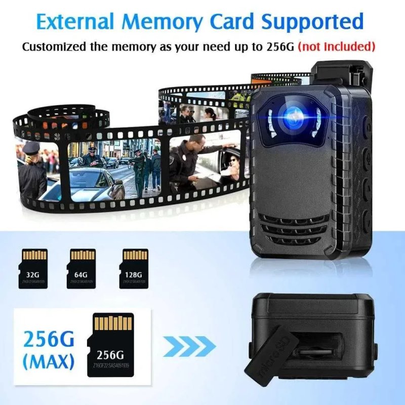 Високоякісна боді камера Full HD 1296P BOBLOV N9 Портативна натільна камера — фото 2