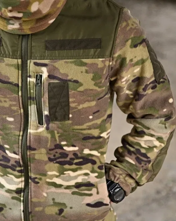 Військова форма мультикам тепла  OMEGA POLAR осінь . Тактичний комплект форми 4в1 Multicam , флісова кофта Балаклава штани куртка — фото 4