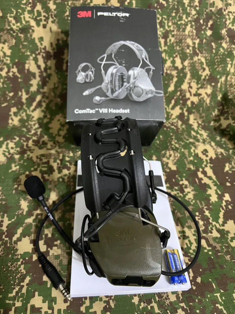 Військові навушники Peltor VIII (8) з мікрофоном і кабелем до радіостанції, і з кріпленнями на шолом з рейками ARC, оригінал Швеція‼️ — фото 6