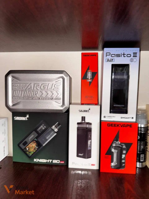 VooPoo Argus GT 2, Smoant Knight 80, Pasito 2, Pasito 3, GeekVape Aegis Hero б/у