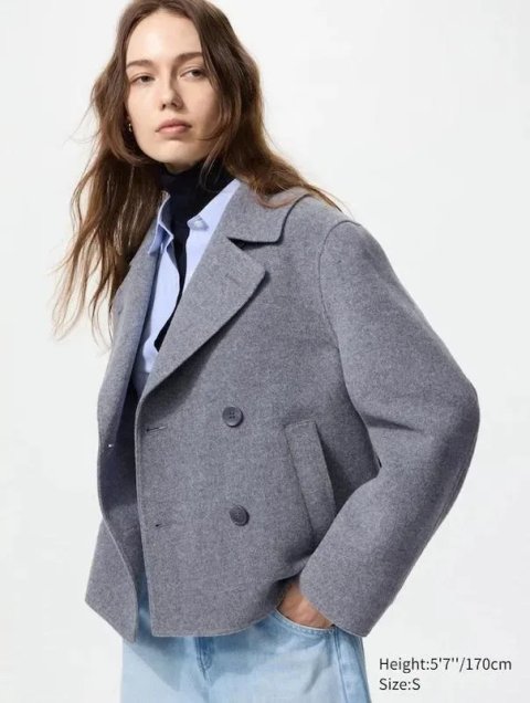 Вовняне коротке пальто UNIQLO
