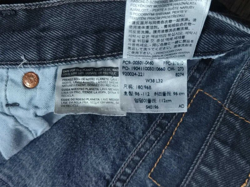 [W36 L34] LEVIS 501 Джинси широкі левіс сірі 505, 550, 515 — фото 6