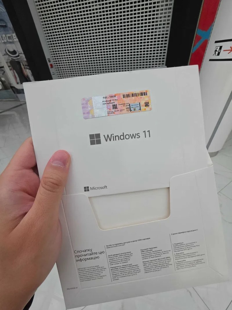 Windows 11 Pro 64-Bit Ukrainian OEM 1pk DVD (FQC-10557) Виндовс 11 Pro Microsoft Windows 11 Про FQC 10557 стікер наклейка ключ  Віндовс 11 Про — фото 6