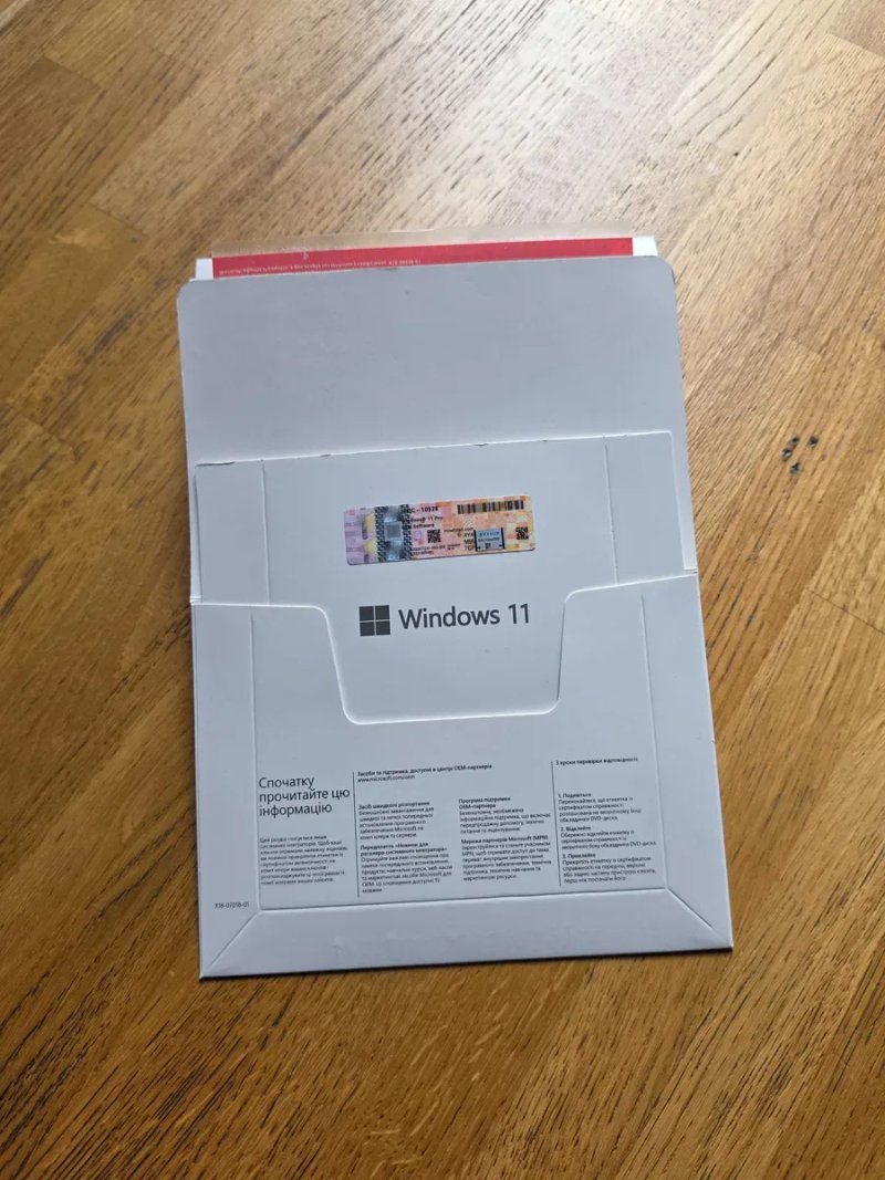 Windows 11 Pro OEM DVD FQC-10557 Українська версія | Ліцензія + COA наклейка з ключем Windows 11 Pro ОЕМ Украинская версия | Лицензия + COA FQC-10557 — фото 2