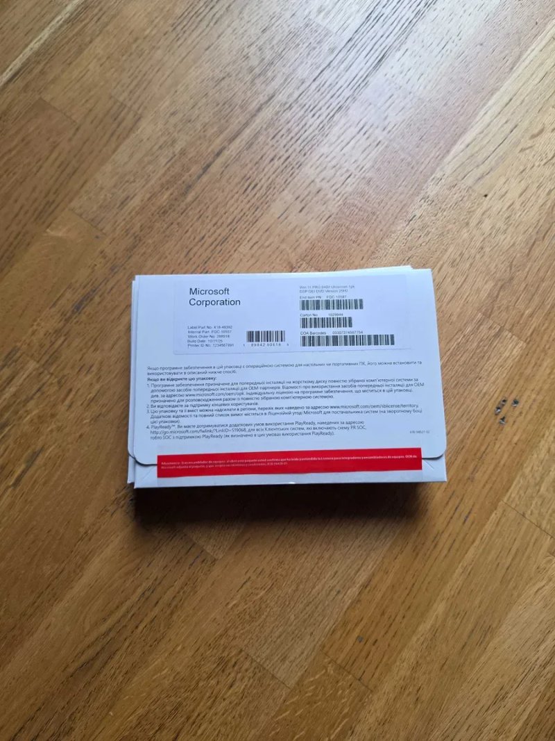 Windows 11 Pro OEM DVD FQC-10557 Українська версія | Ліцензія + COA наклейка з ключем Windows 11 Pro ОЕМ Украинская версия | Лицензия + COA FQC-10557 — фото 6