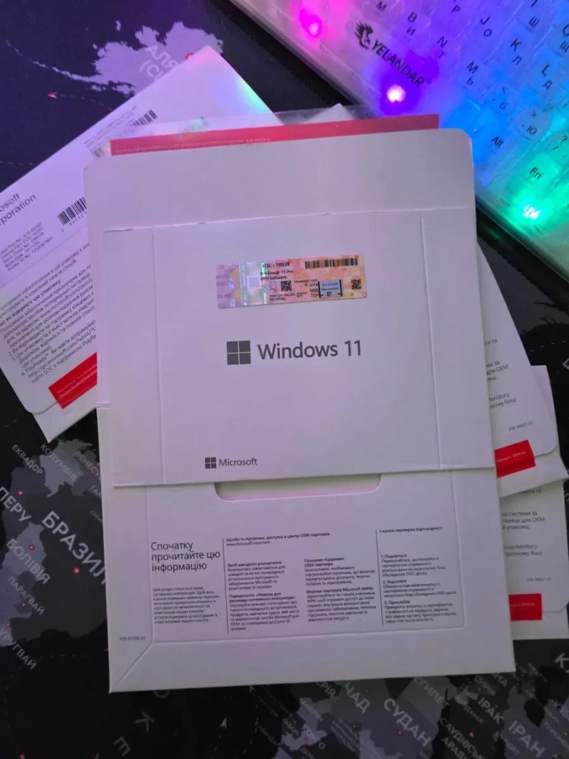 Windows 11 Pro OEM DVD конверт | Українська версія | Ліцензія | COA наклейка Windows 11 Pro КЛЮЧ НАКЛЕЙКА конверт комплектOEM FQC-10557 dvd Україна — фото 2