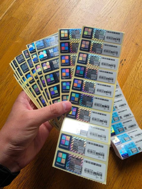 Windows 11 Pro Sticker OEM Стікер Віндовс 11 Про Наклейки Windows 10, 11, PRO, Активация Windows 11 Pro OEM лицензия СOA ОЕМ Стикер наклейка оригинал