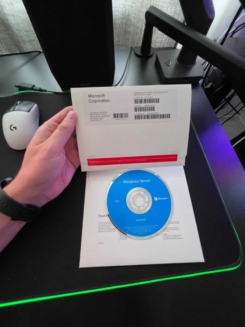 Windows Server 2025 Standard • EP2-25187 • 16 Core • DVD  фізична ліцензія, ключ COA Microsoft Windows SERVER 2025 Стандарт ключ ліцензія сервер 25 — фото 2