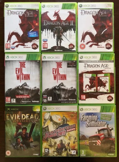 Xbox 360: Asuras Wrath, Forza Horizon, Motorsport GTA5 Evil Dead Dragon Age Начало, Alan Wake Doom Harry Potter, Alone in the Dark, Alice Madness