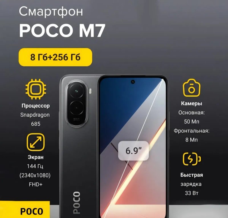Xiaomi Poco M7 6/128; 8/256 Global NFC + 33W — фото 2