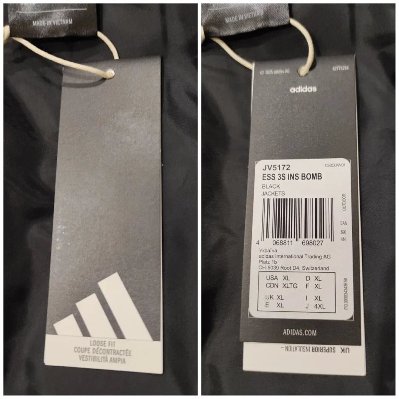 XL Adidas оригінальна чоловіча куртка, бомбер — фото 3