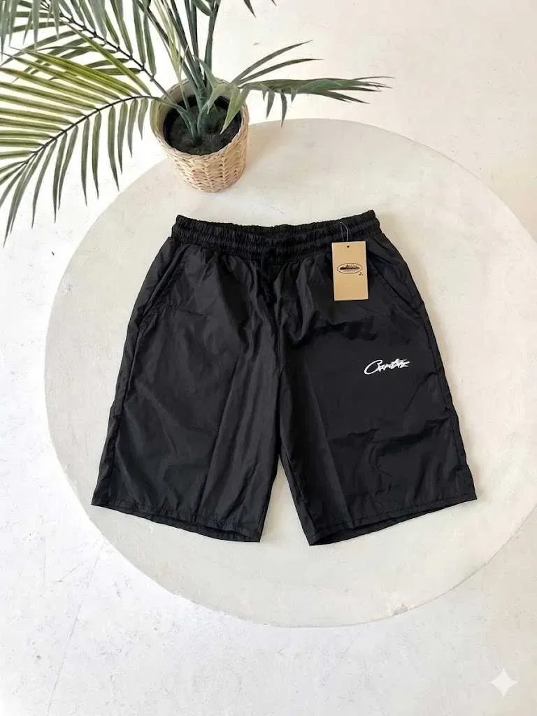 XS-XXL // Черные Шорты Corteiz Big Logo // Спортивні Шорти Кортез Большой Принт — фото 3