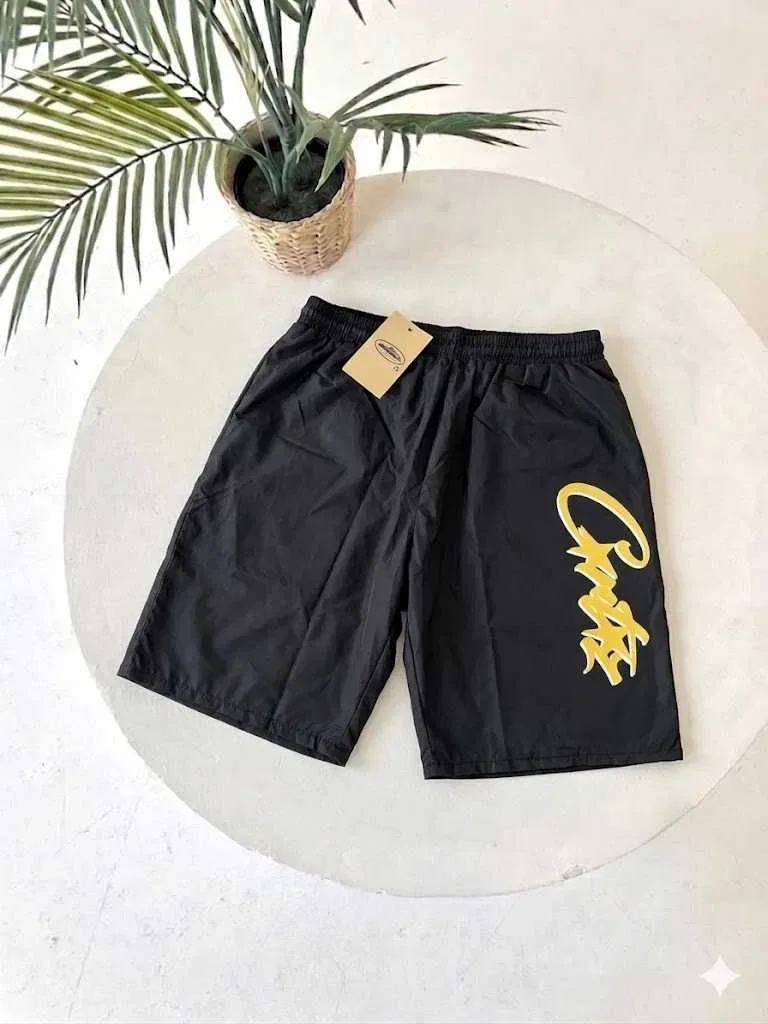XS-XXL // Черные Шорты Corteiz Big Logo // Спортивні Шорти Кортез Большой Принт — фото 4