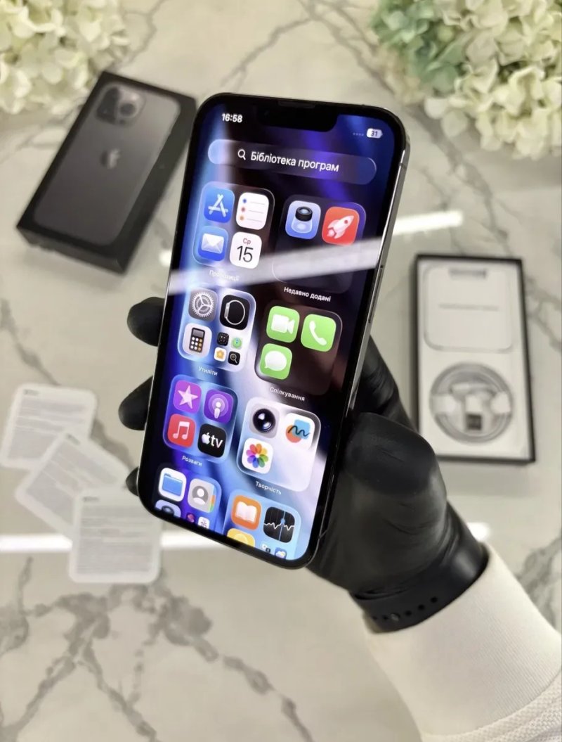 Як Новенький! iPhone 13 Pro 100%АКБ Neverlock Graphite (Магазин Гарантія) — фото 2