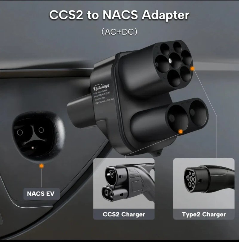 ЯКІСТЬ‼️ Адаптер CCS2  - Tesla NACS 500A GUWIEYG | перехідник  DC | Tesla USA | DC Fast Charge | Для Model 3, Y, S, X, Cybertruck — фото 3