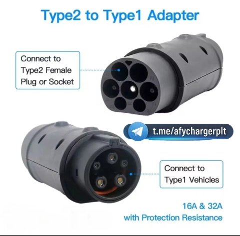 ЯКІСТЬ‼️Перехідник Type 2 - Type 1 32A 7kW Guwieyg для авто з США EV Adapter J1772 адаптер хороша якість надійний корпус