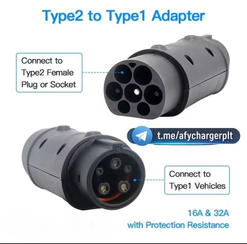 ЯКІСТЬ‼️Перехідник Type 2 - Type 1 32A 7kW Guwieyg для авто з США EV Adapter J1772 адаптер хороша якість надійний корпус