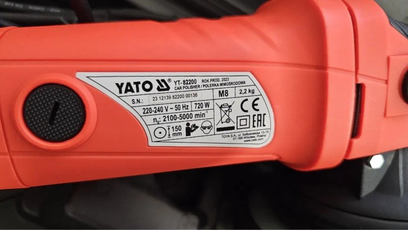 Yato Yt 82200. Ексцентрикова полірувальна машинкаБез предоплат наложка — фото 6
