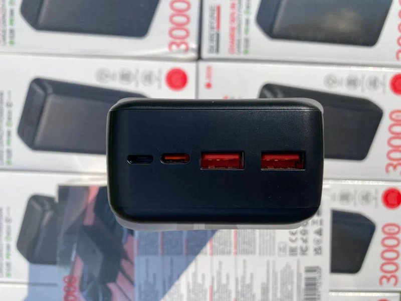 Є ОПТ.Повербанк(power bank) BOROFONE BJ80B 30000мАг зі швидкою зарядкою 22.5W для ЗСУ/при відключеннях світла — фото 4