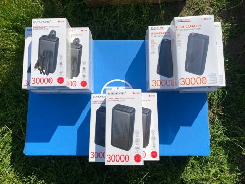 Є ОПТ.Повербанк(power bank) BOROFONE  J78B/J79B/J86A 30000мАг  для ЗСУ/при відключеннях світла