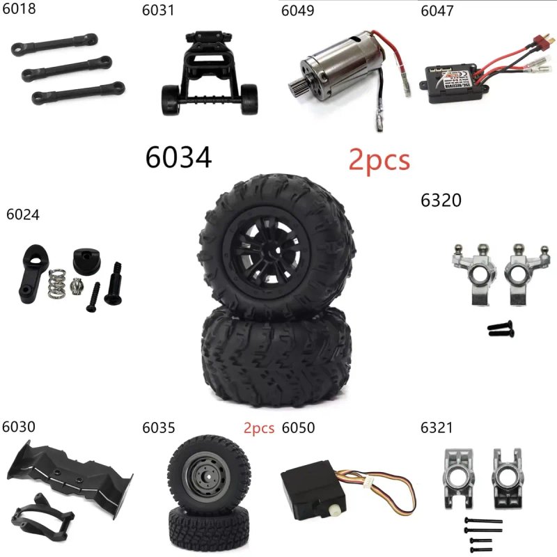Запчастини для RC машинок SG116 / SCY 16101 / JJRC Q130 та інших моделей 1:16 — фото 7