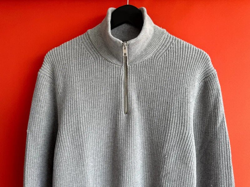 ZARA оригінал чоловічий светр джемпер кофта на замку полузамок 1/4 розмір XL — фото 3