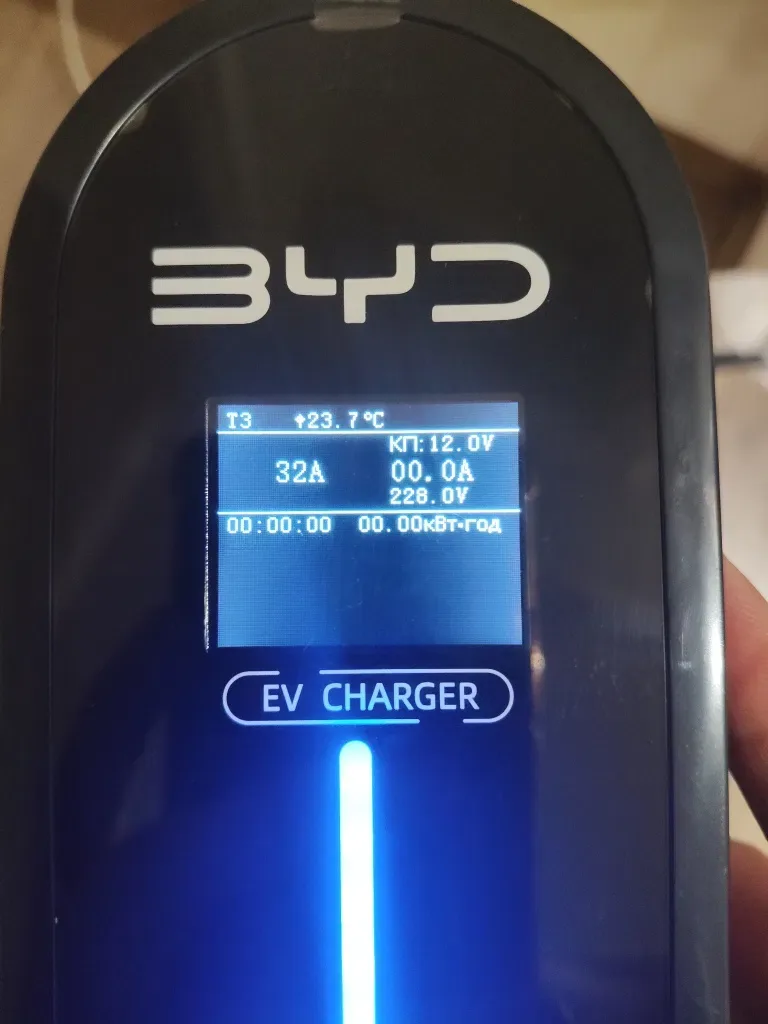 Зарядка BYD Type 1 (J1772) 7 кВт 32A EV Charger | 5 м | Дисплей | Таймер | Зарядний пристрій для електромобілів США — фото 7