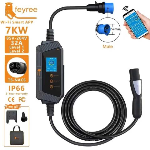 Зарядка Зарядний пристрій Feyree Hero 7kW 11kW 22kW 32A NACS Type 2 GBT