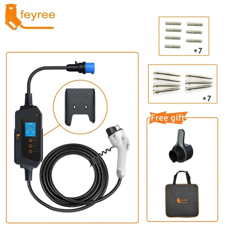 Зарядка Зарядний пристрій Feyree Hero 7kW 11kW 22kW 32A NACS Type 2 GBT — фото 6