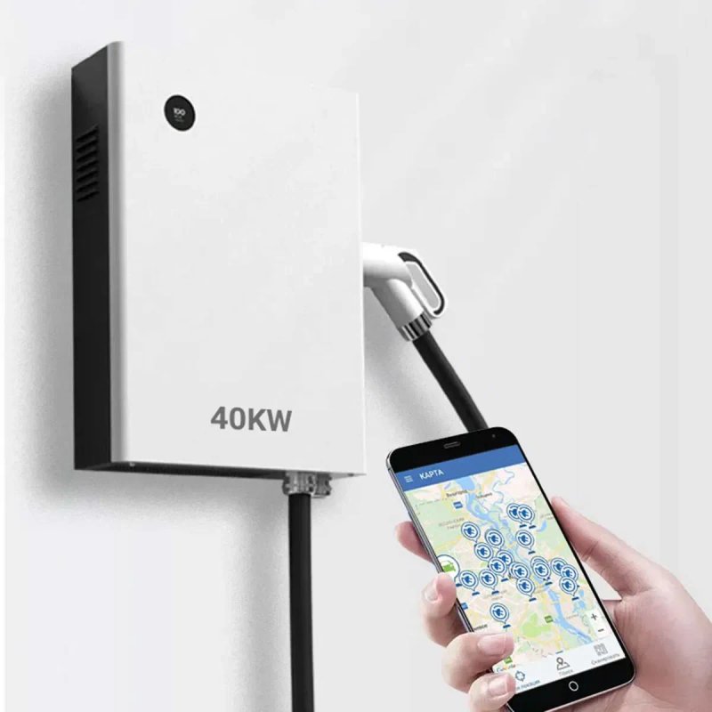 Зарядна станція 40кВт CCS 2 GBT DC швидка зарядка 380В домашня бізнес — фото 2