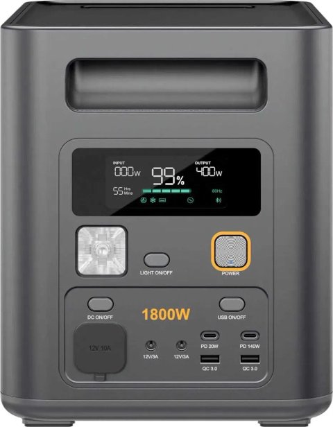 Зарядна станція AFERIY Nomad1800 Портативная электростанция AFERIY 1800 PRO, 1800 Вт, пиковая мощность 3600 Вт, 1024 Вт·ч, LiFePO4