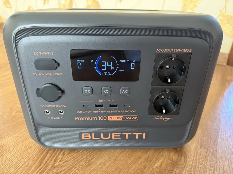 Зарядна станція Bluetti Premium 100 V2 (1024 Вт*г/2000-3600 Вт) джерело безперебійного живлення — фото 2