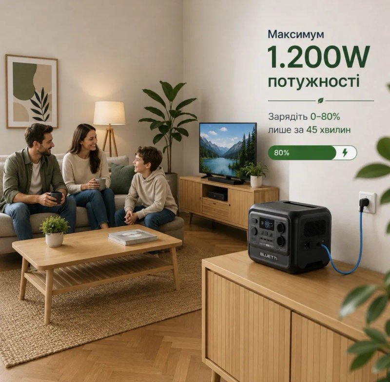 Зарядна станція Bluetti Premium 100 V2 (1024 Вт*г/2000-3600 Вт) джерело безперебійного живлення — фото 6
