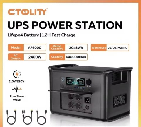 Зарядна станція CTOLITY  APOWER2000(2048Вт-год 2400-2600Вт)
