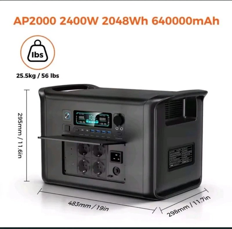Зарядна станція CTOLITY  APOWER2000(2048Вт-год 2400-2600Вт) — фото 6