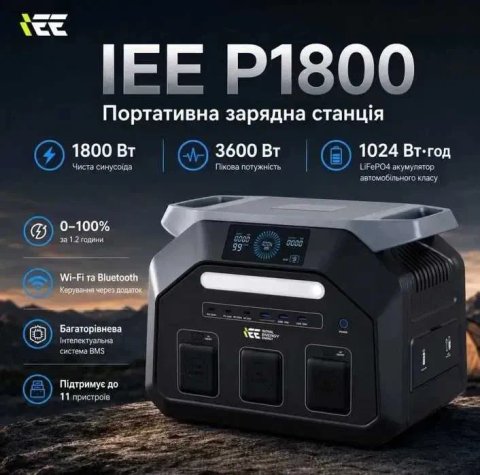 Зарядна станція IEE P1800 1800W 1024Wh LiFePO4