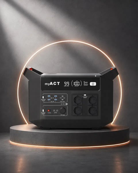 Зарядна станція myACT Power Station Модель AP2502 — 2496 Wh / 2500 W