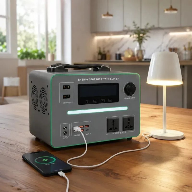 Зарядна станція портативна з портами USB-A и Type-C  потужність 1200W LiFePO4 ємність батареї 1152WH портативная  зарядная станция