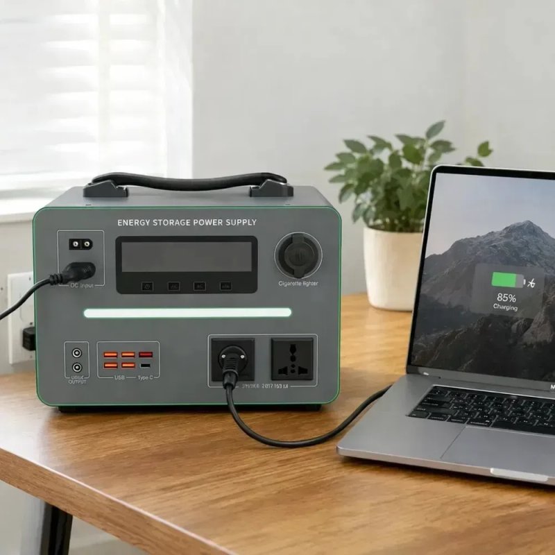 Зарядна станція портативна з портами USB-A и Type-C  потужність 1200W LiFePO4 ємність батареї 1152WH портативная  зарядная станция — фото 2