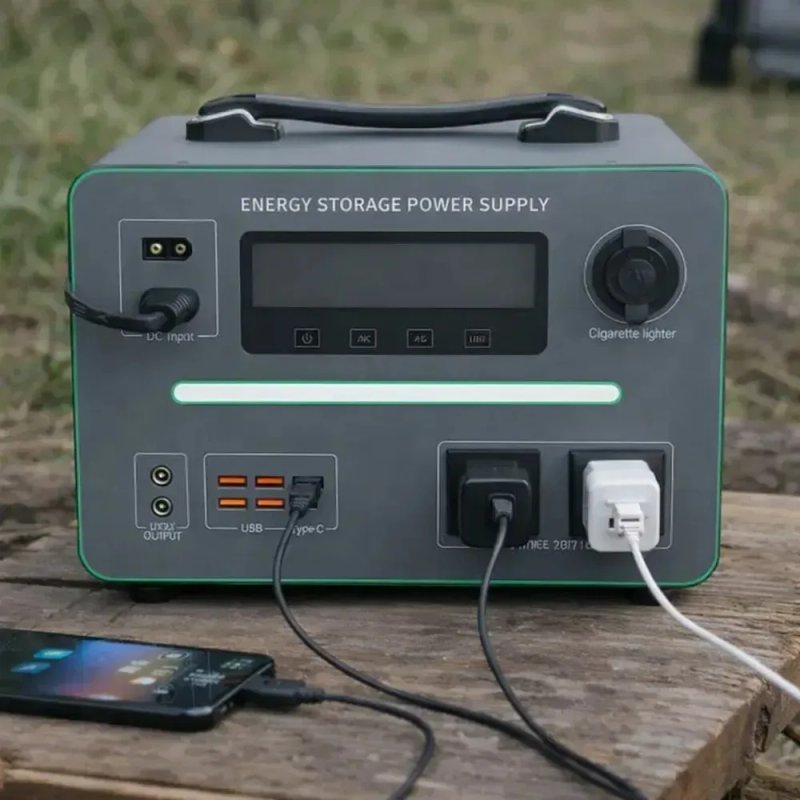 Зарядна станція портативна з портами USB-A и Type-C  потужність 1200W LiFePO4 ємність батареї 1152WH портативная  зарядная станция — фото 3
