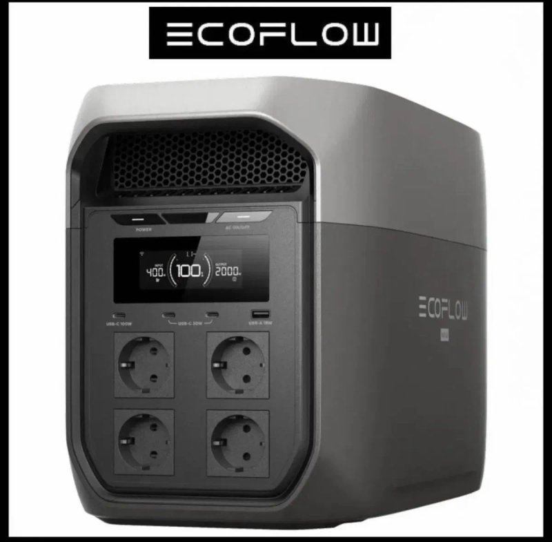 Зарядная станция EcoFlow Delta  3 Мax  DELTA 2 EU розетки — фото 2