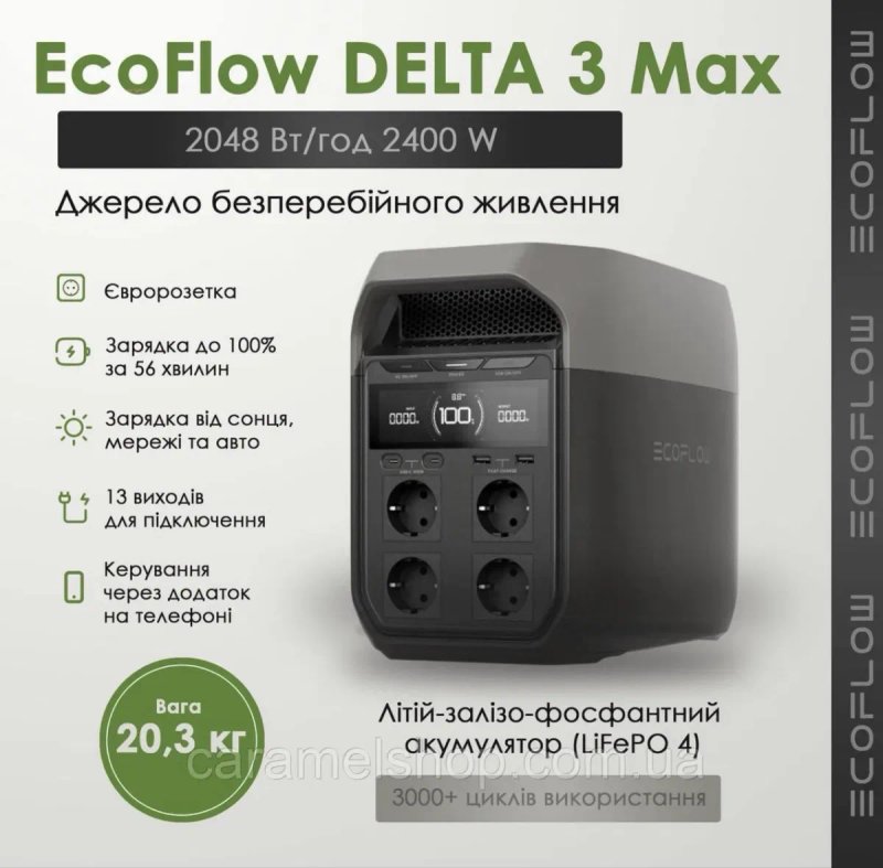 Зарядная станция EcoFlow Delta  3 Мax  DELTA 2 EU розетки — фото 7