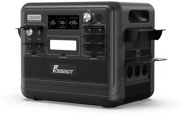 Зарядная станция FOSSIBOT F2400 BLACK Мощность 2400 Вт, Ёмкость 2048 Вт/час (UPS, ИБП) — фото 3