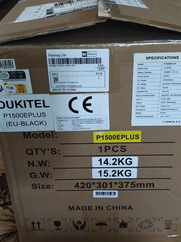Зарядная станция Oukitel P1500E Plus 1536Втч LFP 1800W EU версия — фото 5