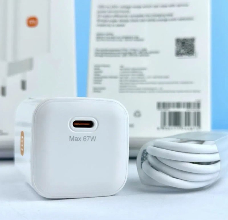 Зарядний блок+ кабель 67w зарядний пристрій Xiaomi GaN PD67W Type-C — фото 6